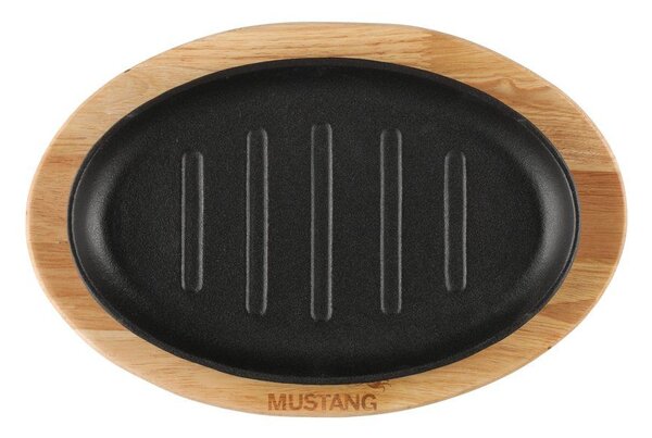 MUSTANG Чугунен грил тиган с моб. дръжка и подложка - 27,5х18см