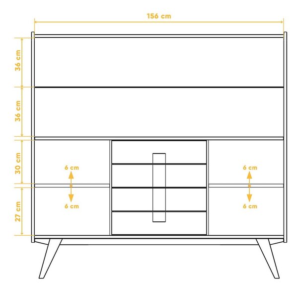 Витрина от дъб 160x154 cm Retro - The Beds