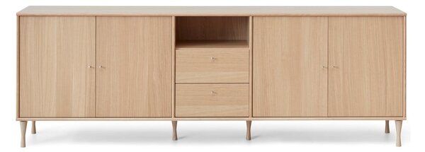 Нисък скрин с дъбов декор 220x76 cm Mistral - Hammel Furniture