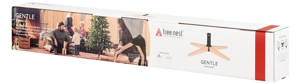 Бяла стойка за коледна елха от метал и дърво Gentle - Tree Nest