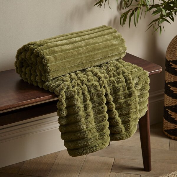 Одеяло от микрофлийс 130x170 cm Cosy Ribbed - Catherine Lansfield