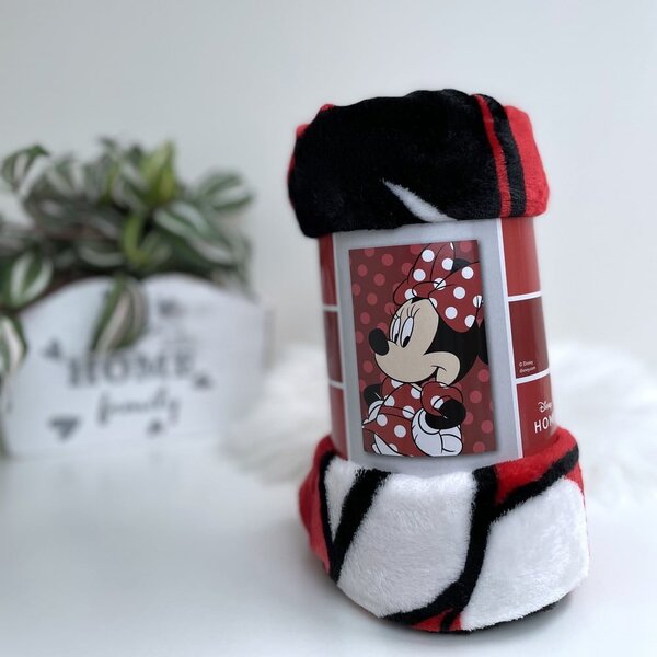 Червено детско одеяло от микроплюш 100x150 cm Minnie - Jerry Fabrics