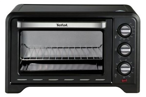 Фурна Tefal Optimo OF444834, 19л. обем, 1380 W, Термостат, максимална температура 240 ° C, 6 програми за готвене, черна