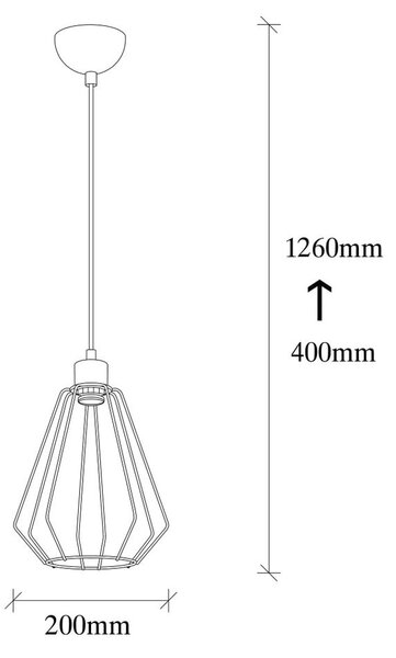 Черно метално висящо осветително тяло Opviq lights Mando - Opviq lights