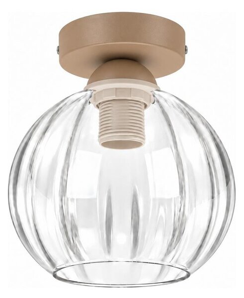BRILAGI - LED плафон RETRO GLASS 1xE27/60W/230V Ø 18 см бежов/прозрачен