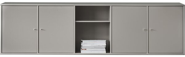 Сив нисък скрин с чекмеджета 220x61 cm Mistral - Hammel Furniture