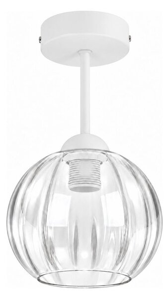 BRILAGI - LED повърхностно монтиран полилей RETRO GLASS 1xE27/60W/230V Ø 18 см бял/прозрачен