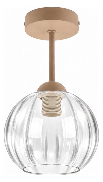 BRILAGI - LED плафон RETRO GLASS 1xE27/60W/230V Ø 18 см бежов/прозрачен
