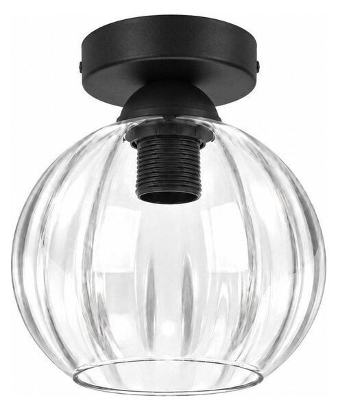 BRILAGI - LED таванно осветително тяло RETRO GLASS 1xE27/60W/230V диам. 18 cm черно/прозрачно