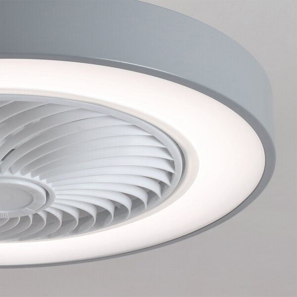 Brilagi - LED осветително тяло с вентилатор и регулиране на яркостта, 38W/230V, Ø 50 см, сиво + дистанционно управление