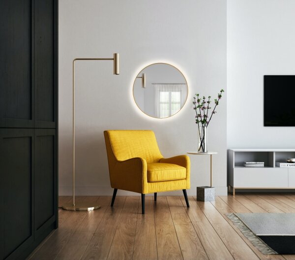 Baltica Design - LED огледало с подсветка BRIGHT 15W/230V 4500K пр. 60 см IP65 златно