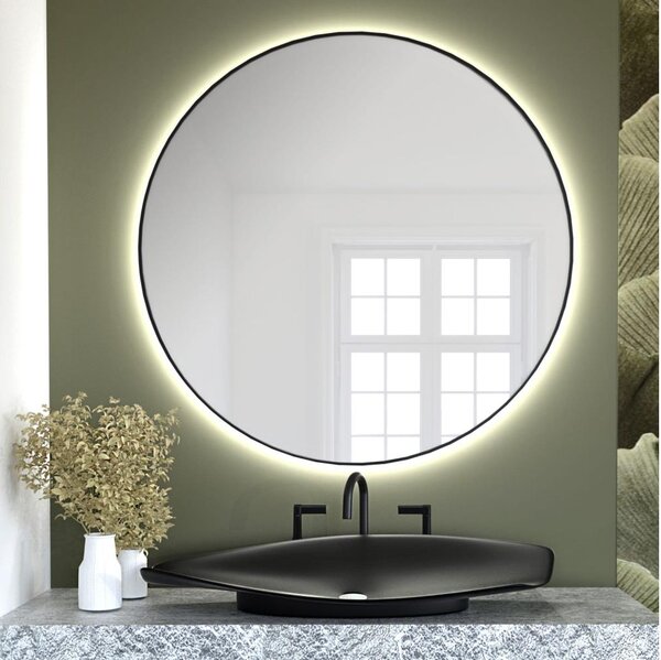 Baltica Design - LED огледало с подсветка BRIGHT 15W/230V 4500K Ø 60 см IP65 черно