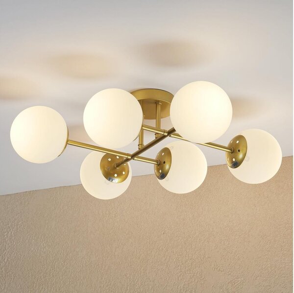 Brilagi - Повърхностно монтиран полилей MALONY 6xE14/20W/230V златен