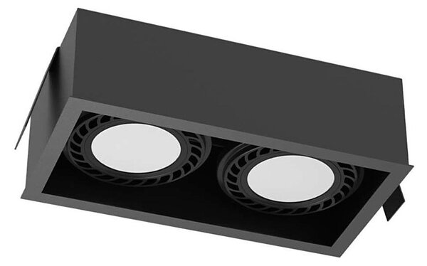 Brosline 3274 - Осветително тяло за окачен таван CAGE 2xGU10/18W/230V, черно