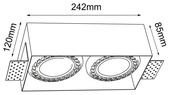 Brosline 3270 - Таванно осветително тяло CAGE 2xGU10/18W/230V, черно
