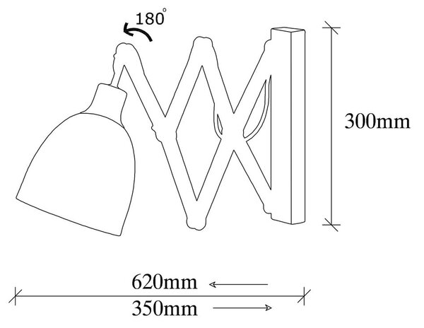 Стенна лампа в черен и бронзов цвят ø 16 cm Sivani – Opviq lights