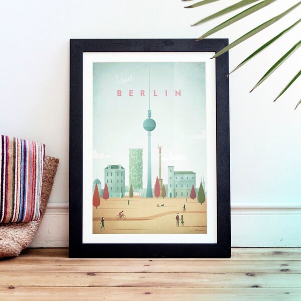 Плакат , 50 x 70 cm Berlin - Travelposter