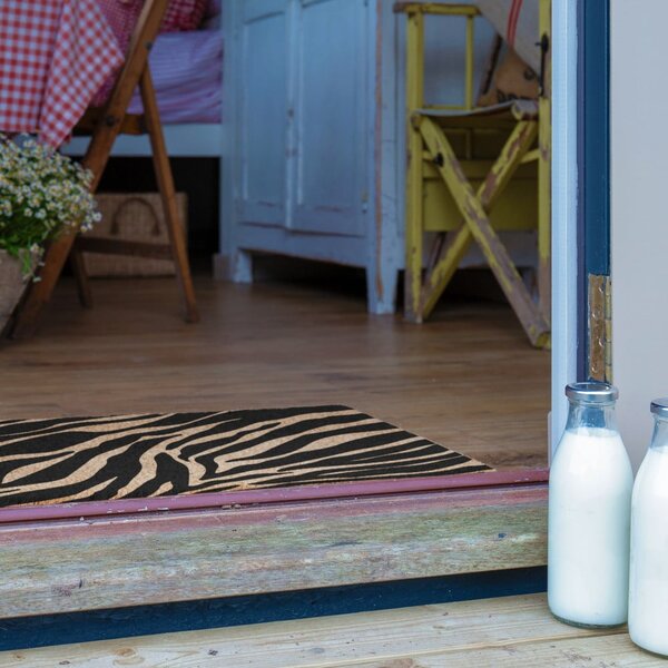Изтривалка от кокосови влакна 40x60 cm Zebra – Artsy Doormats
