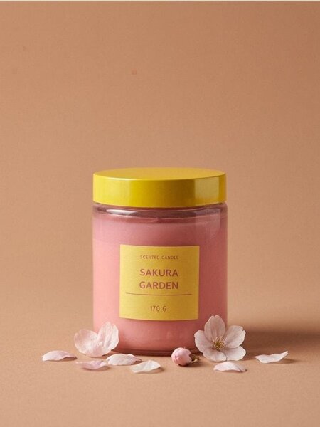 Sinsay - Ароматна свещ Sakura Garden - пастелнорозово