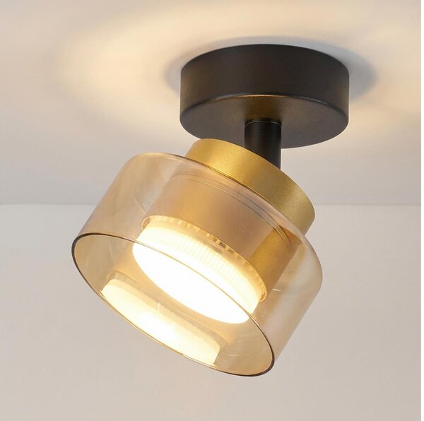 Brilagi - LED Точково осветително тяло AURA LUX 1xGX53/30W/230V Ø 13 см, черно/златно