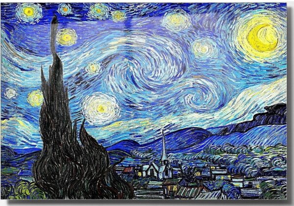 Картина върху стъкло 70x50 cm Vincent van Gogh - Wallity