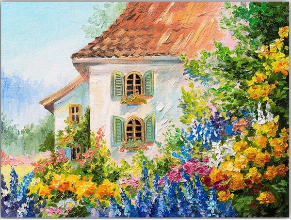 Живопис 100x70 cm House - Wallity