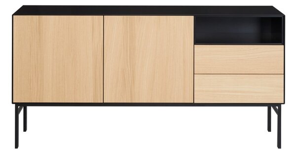 Черен нисък скрин от дъб 180x89 cm Edge by Hammel - Hammel Furniture