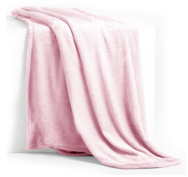 Светлорозово одеяло от микрофибър Decoking , 150 x 200 cm Mic - DecoKing