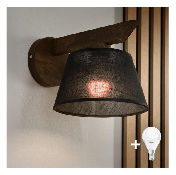 Brilagi - LED стенен аплик ANTHONY 1xE14/40W/230V дъб/черен