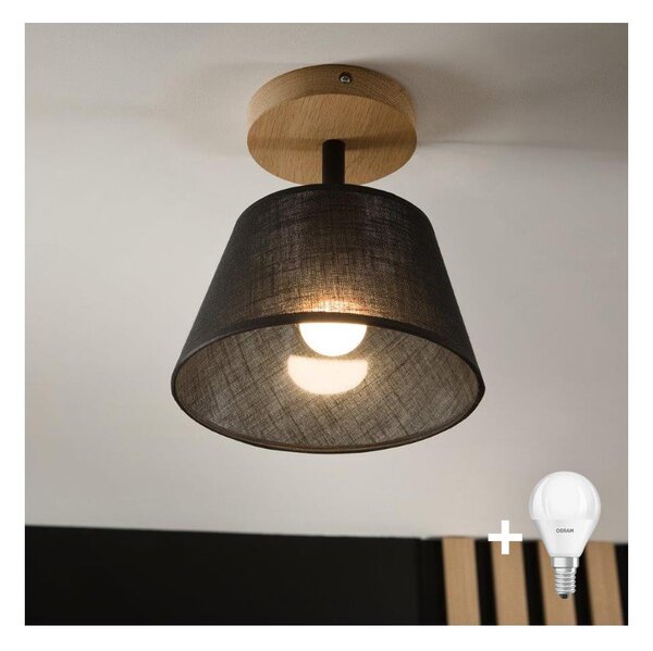 Brilagi - LED Полилей за повърхностен монтаж ANTHONY 1xE14/60W/230V дъб/черен