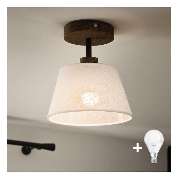 Brilagi - LED плафониера ANTHONY 1xE14/60W/230V дъб/орех/бяла