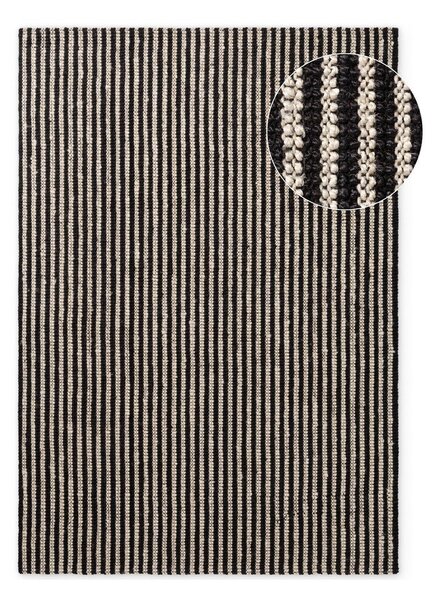 Черен ръчно изработен ютен килим 160x230 cm Harvest Ebony – Elle Decoration