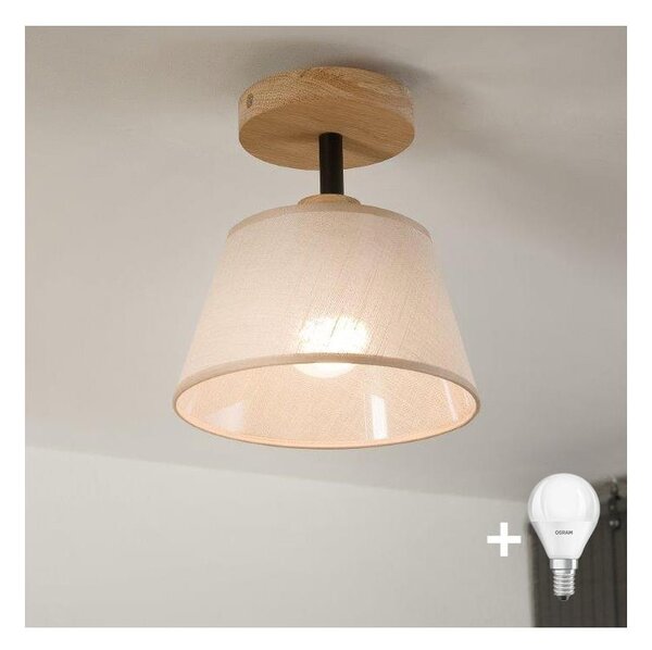 Brilagi - LED Полилей за повърхностен монтаж ANTHONY 1xE14/60W/230V дъб/бежов