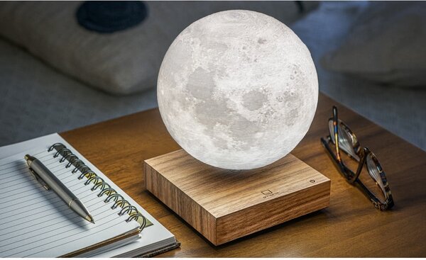 Кафява LED настолна лампа (височина 14 cm) Moon – Gingko