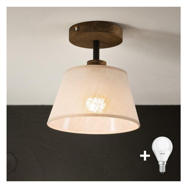 Brilagi - LED плафониера ANTHONY 1xE14/60W/230V дъб/орех/беж