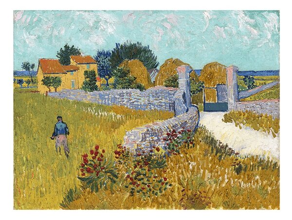 Репродукция на Винсент ван Гог - , 40 x 30 cm Farmhouse in Provence - Fedkolor