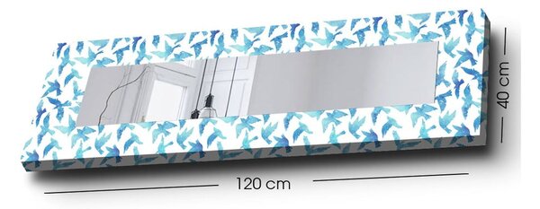 Стенно огледало с дървена рамка 40x120 cm - Wallity