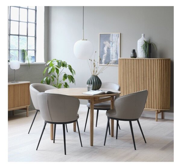 Кръгла сгъваема маса за хранене от дъб ø 120 cm Carno - Unique Furniture
