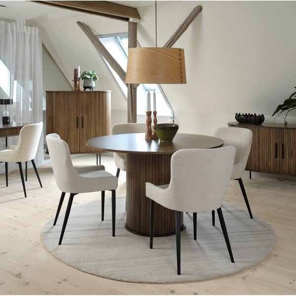 Кръгла маса за хранене от дъб ø 120 cm Nola - Unique Furniture