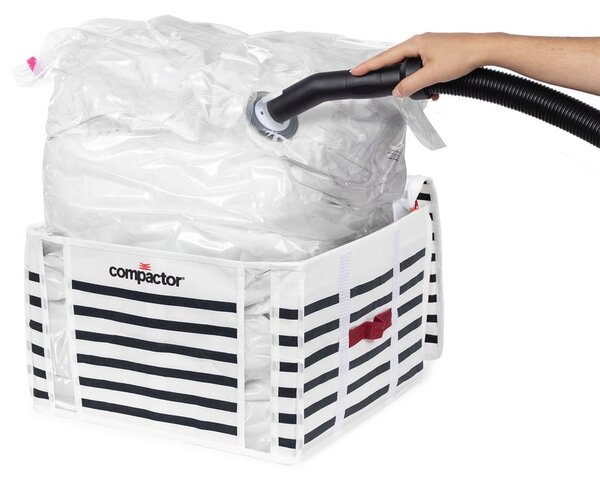 Кутия за съхранение на дрехи Medium Mariniere 3D Vacuum Bag, 125 л - Compactor