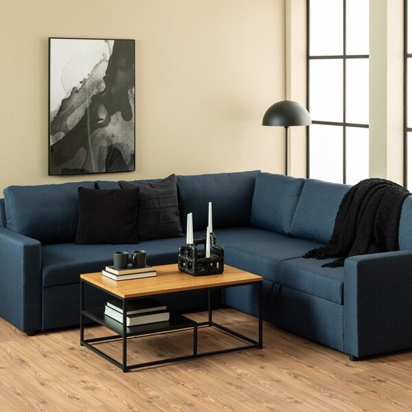 Масичка за кафе с дъбов плот в естествен цвят 60x90 cm Gila – Actona