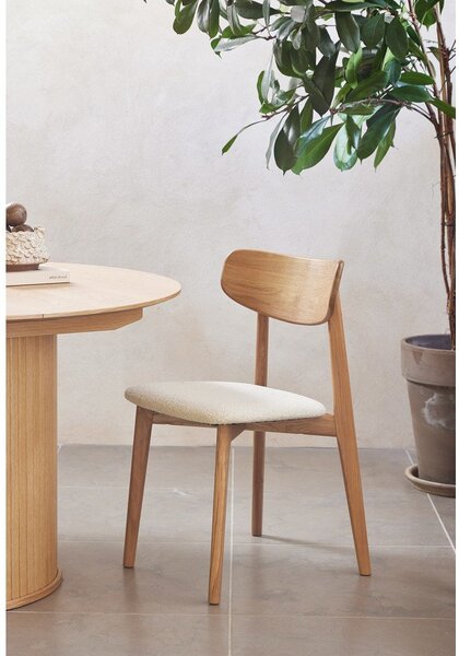 Трапезен стол в кремав и естествен цвят Elim – Unique Furniture