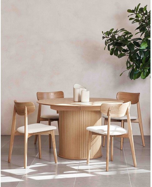 Трапезен стол в кремав и естествен цвят Elim – Unique Furniture