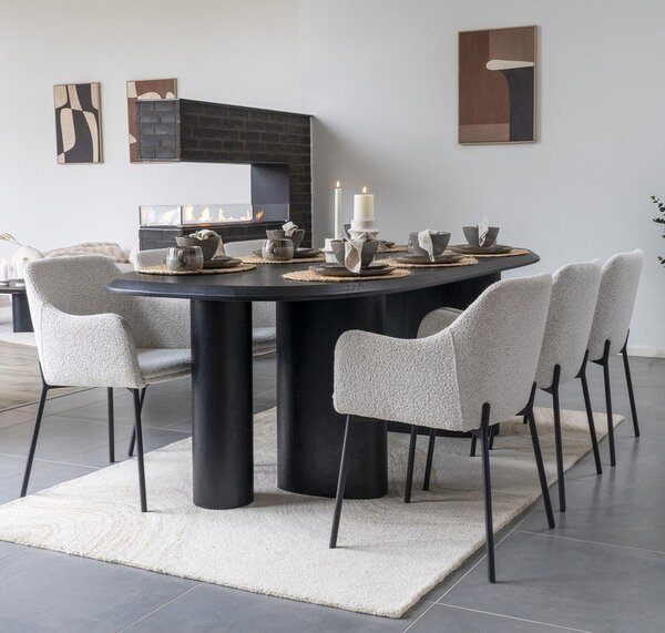 Трапезна маса с ясенов плот 100x220 cm Tirano – House Nordic