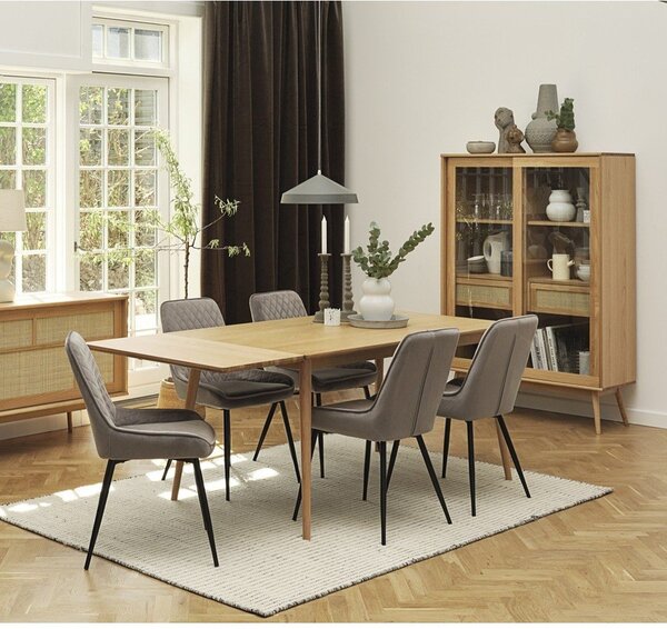 Сгъваема трапезна маса с дъбов плот в естествен цвят 150x90 cm Barrali – Unique Furniture