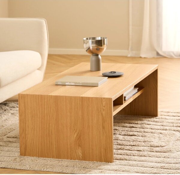 Масичка за кафе от декор от дъб в естествен цвят 60x120 cm Arlon – Actona
