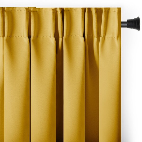 Жълто затъмняващо перде 140x175 cm Kierra – Restilo