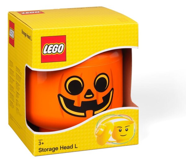 Оранжева кутия за съхранение Pumpkin Head L - LEGO®