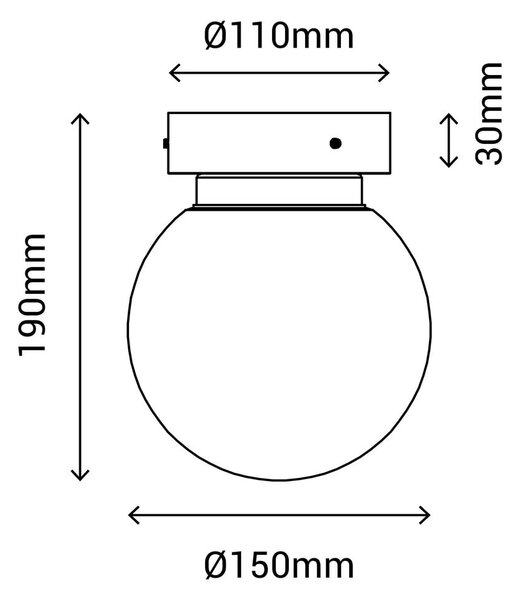 Лампа за таван , ø 14 cm Sena - SULION