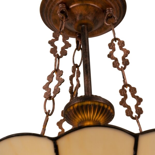 Brilagi - Tiffany витражен полилей на верига FOLIA 3xE27/60W/230V Ø 50 см